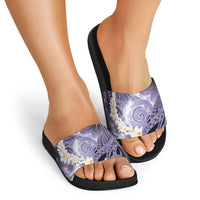 Piko Hawaiian Slide Sandals Purple Galaxy Spiral Plumeria Tribal Patterns DT05 - Polynesian Pride