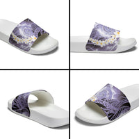 Piko Hawaiian Slide Sandals Purple Galaxy Spiral Plumeria Tribal Patterns DT05 - Polynesian Pride