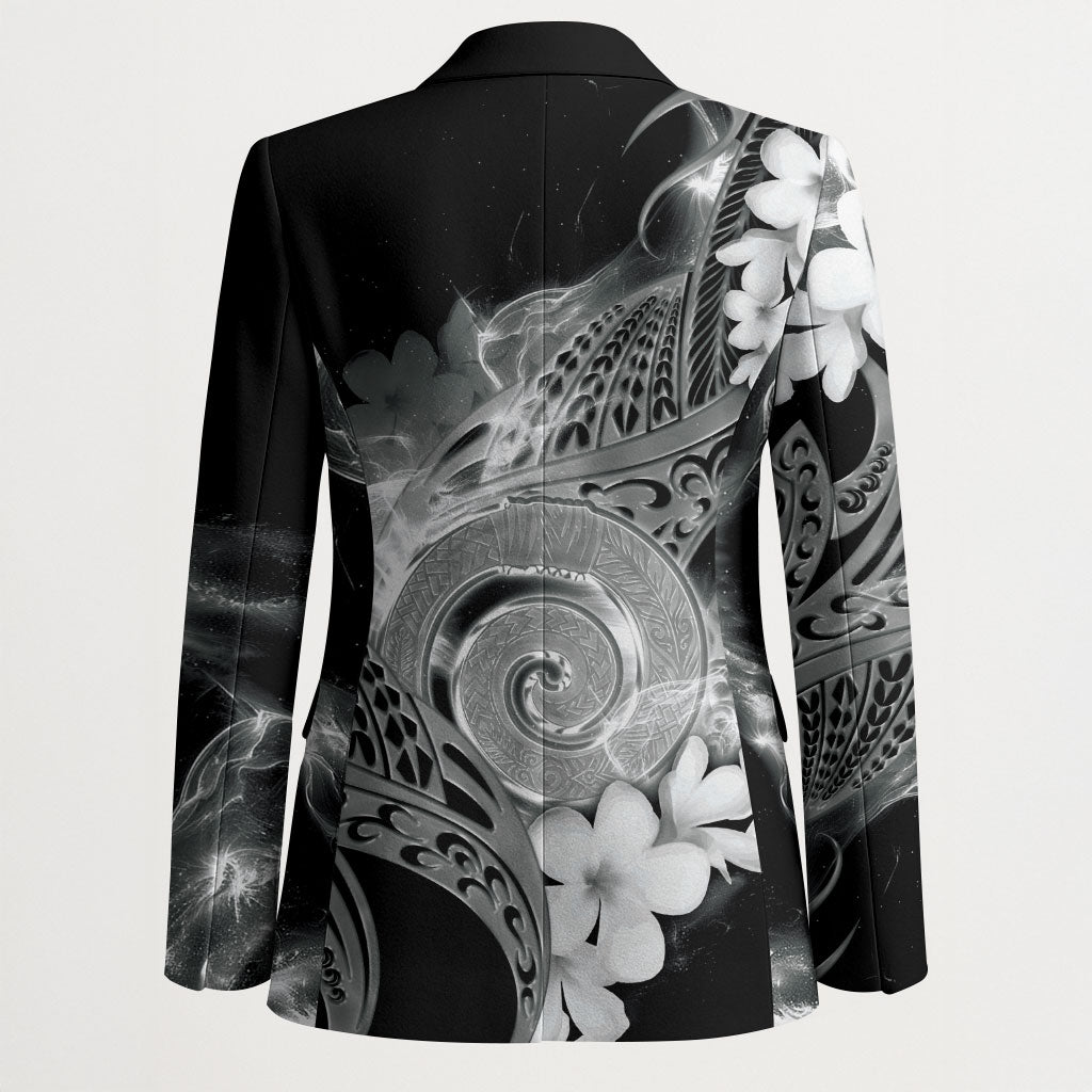 Piko Hawaiian Blazer Monochrome Galaxy Spiral Plumeria Tribal Patterns DT05 - Polynesian Pride