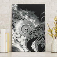 Piko Hawaiian Canvas Wall Art Monochrome Galaxy Spiral Plumeria Tribal Patterns DT05 Without Frame Black - Polynesian Pride