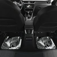 Piko Hawaiian Car Mats Monochrome Galaxy Spiral Plumeria Tribal Patterns DT05 Set 2pcs - Back Black - Polynesian Pride