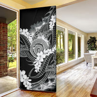 Piko Hawaiian Door Cover Monochrome Galaxy Spiral Plumeria Tribal Patterns DT05 - Polynesian Pride