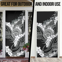 Piko Hawaiian Door Cover Monochrome Galaxy Spiral Plumeria Tribal Patterns DT05 - Polynesian Pride