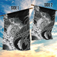 Piko Hawaiian Garden Flag Monochrome Galaxy Spiral Plumeria Tribal Patterns DT05 - Polynesian Pride