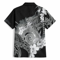 Piko Hawaiian Hawaiian Shirt Monochrome Galaxy Spiral Plumeria Tribal Patterns DT05 - Polynesian Pride