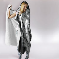 Piko Hawaiian Hooded Blanket Monochrome Galaxy Spiral Plumeria Tribal Patterns DT05 - Polynesian Pride