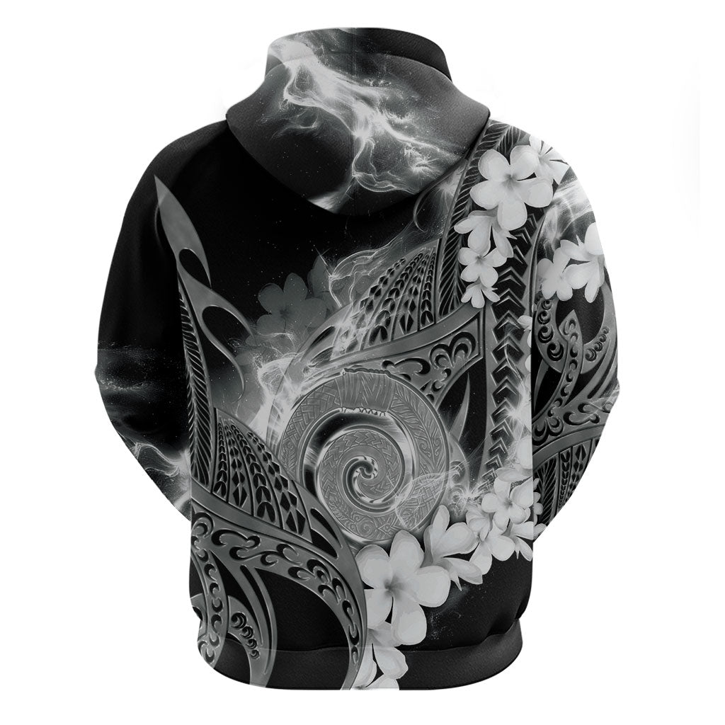 Piko Hawaiian Hoodie Monochrome Galaxy Spiral Plumeria Tribal Patterns DT05 - Polynesian Pride