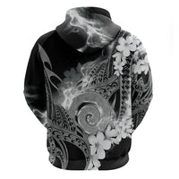 Piko Hawaiian Hoodie Monochrome Galaxy Spiral Plumeria Tribal Patterns DT05 - Polynesian Pride