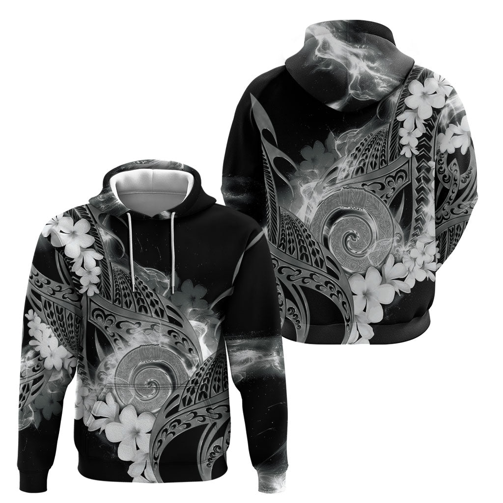 Piko Hawaiian Hoodie Monochrome Galaxy Spiral Plumeria Tribal Patterns DT05 - Polynesian Pride