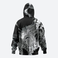 Piko Hawaiian Hoodie Monochrome Galaxy Spiral Plumeria Tribal Patterns DT05 - Polynesian Pride