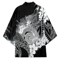 Piko Hawaiian Kimono Monochrome Galaxy Spiral Plumeria Tribal Patterns DT05 - Polynesian Pride