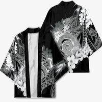 Piko Hawaiian Kimono Monochrome Galaxy Spiral Plumeria Tribal Patterns DT05 - Polynesian Pride