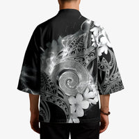 Piko Hawaiian Kimono Monochrome Galaxy Spiral Plumeria Tribal Patterns DT05 - Polynesian Pride