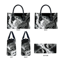 Piko Hawaiian Leather Bag Monochrome Galaxy Spiral Plumeria Tribal Patterns DT05 - Polynesian Pride