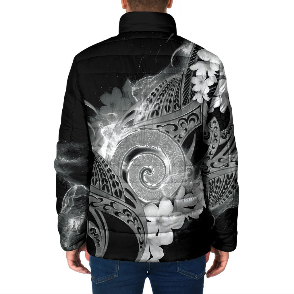 Piko Hawaiian Padded Jacket Monochrome Galaxy Spiral Plumeria Tribal Patterns DT05 - Polynesian Pride