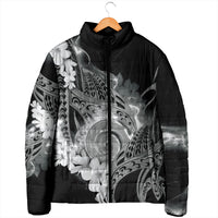 Piko Hawaiian Padded Jacket Monochrome Galaxy Spiral Plumeria Tribal Patterns DT05 - Polynesian Pride
