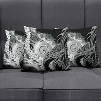 Piko Hawaiian Pillow Cover Monochrome Galaxy Spiral Plumeria Tribal Patterns DT05 - Polynesian Pride