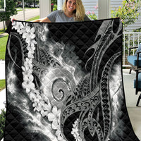Piko Hawaiian Quilt Monochrome Galaxy Spiral Plumeria Tribal Patterns DT05 Black - Polynesian Pride