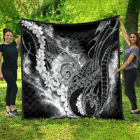 Piko Hawaiian Quilt Monochrome Galaxy Spiral Plumeria Tribal Patterns DT05 - Polynesian Pride