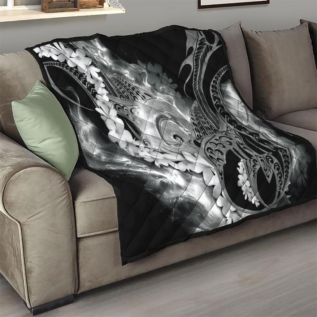 Piko Hawaiian Quilt Monochrome Galaxy Spiral Plumeria Tribal Patterns DT05 - Polynesian Pride