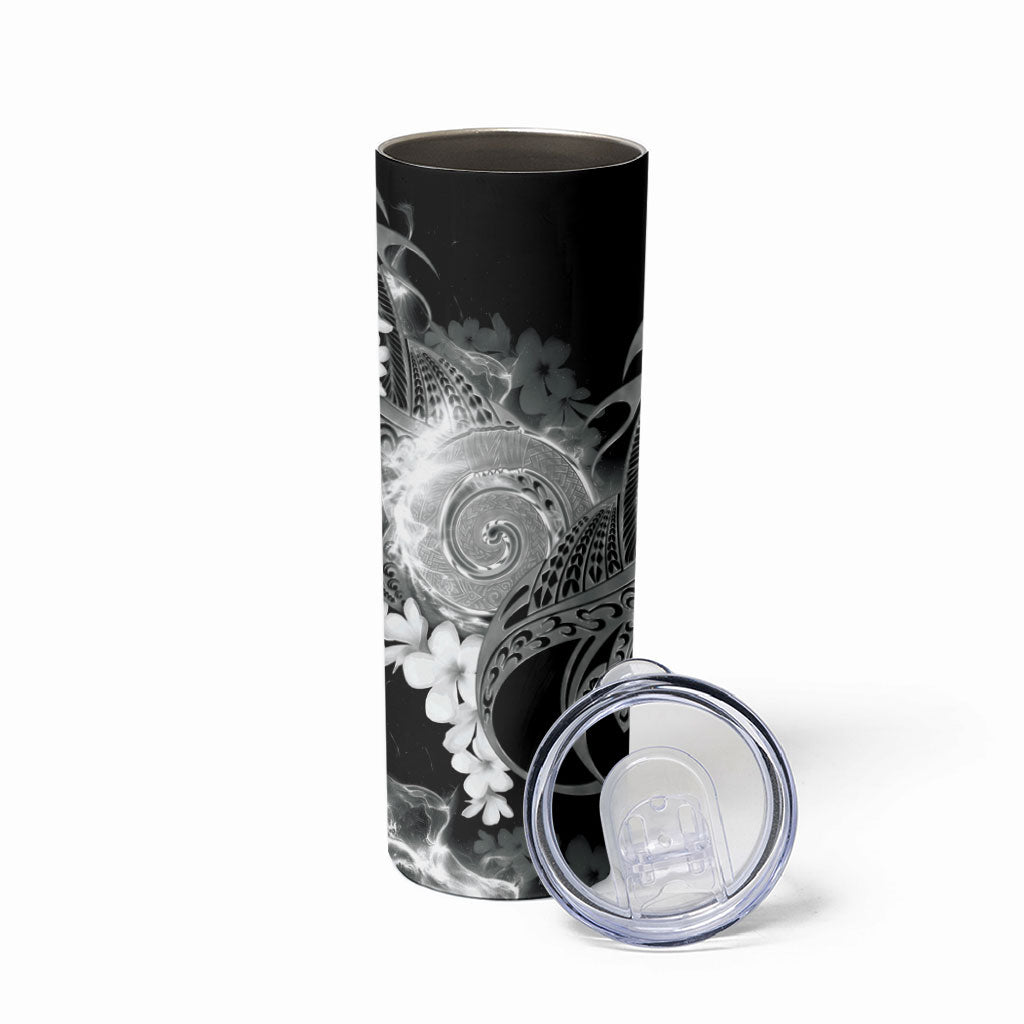 Piko Hawaiian Skinny Tumbler Monochrome Galaxy Spiral Plumeria Tribal Patterns DT05 - Polynesian Pride