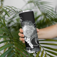 Piko Hawaiian Skinny Tumbler Monochrome Galaxy Spiral Plumeria Tribal Patterns DT05 - Polynesian Pride