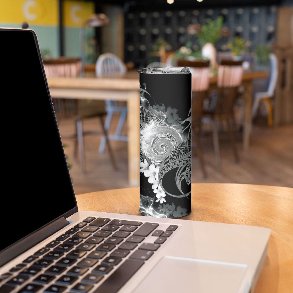 Piko Hawaiian Skinny Tumbler Monochrome Galaxy Spiral Plumeria Tribal Patterns DT05 - Polynesian Pride