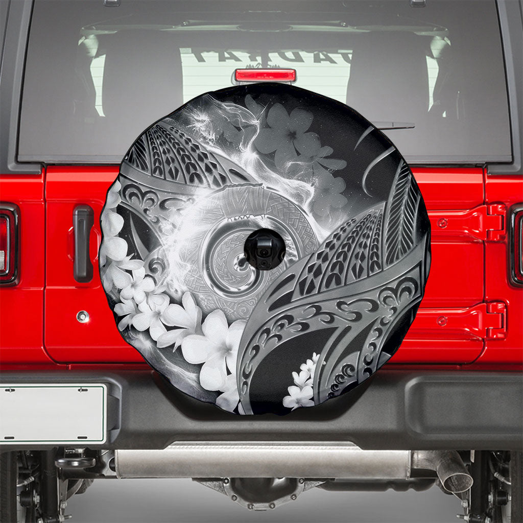 Piko Hawaiian Spare Tire Cover Monochrome Galaxy Spiral Plumeria Tribal Patterns DT05 - Polynesian Pride