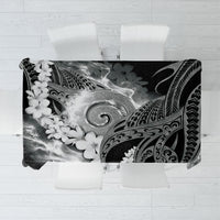 Piko Hawaiian Tablecloth Monochrome Galaxy Spiral Plumeria Tribal Patterns DT05 Black - Polynesian Pride