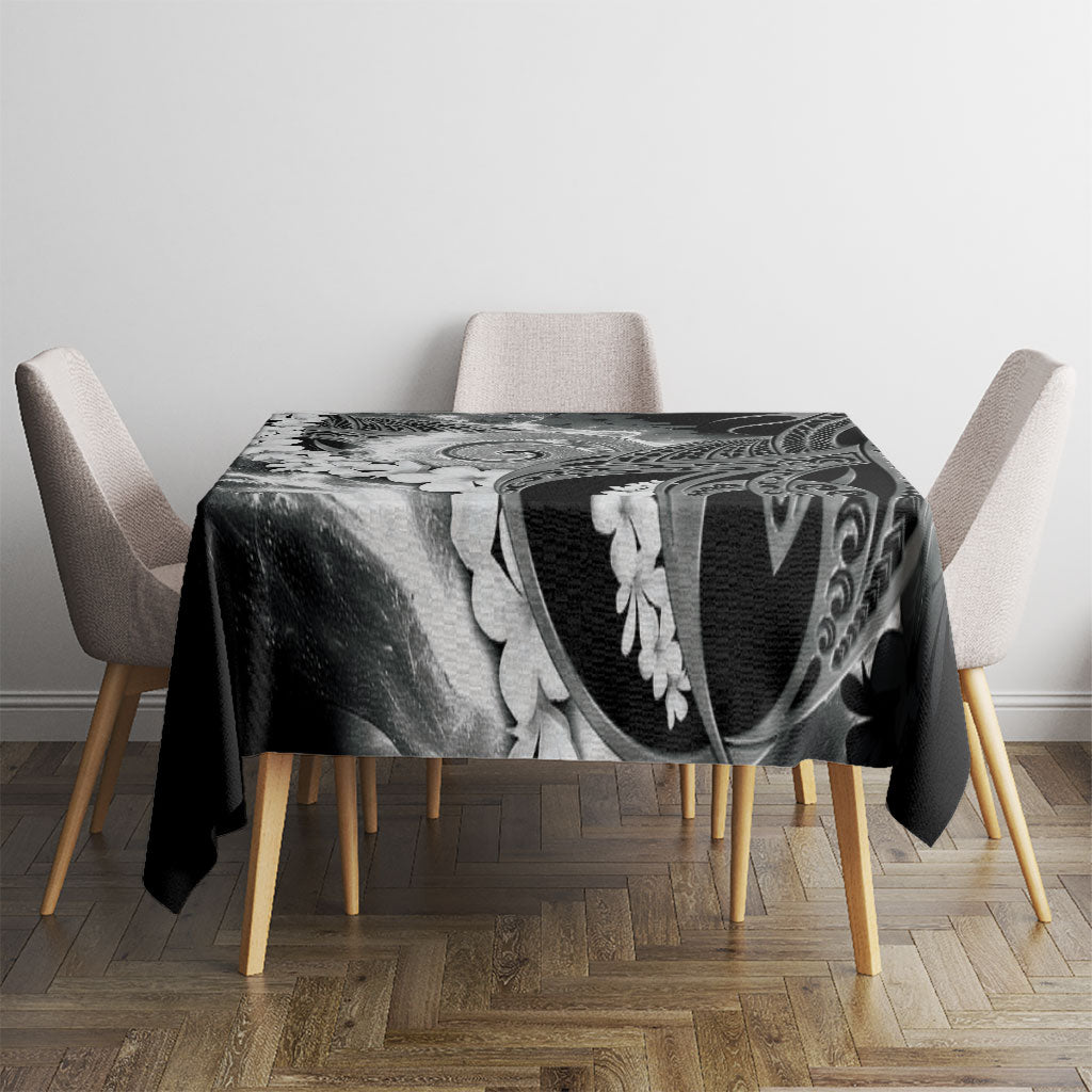 Piko Hawaiian Tablecloth Monochrome Galaxy Spiral Plumeria Tribal Patterns DT05 - Polynesian Pride