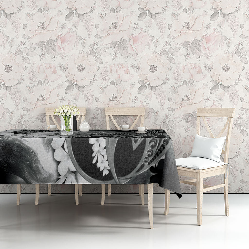 Piko Hawaiian Tablecloth Monochrome Galaxy Spiral Plumeria Tribal Patterns DT05 - Polynesian Pride