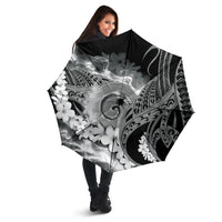 Piko Hawaiian Umbrella Monochrome Galaxy Spiral Plumeria Tribal Patterns DT05 - Polynesian Pride