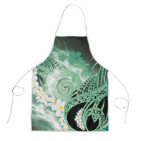 Piko Hawaiian Apron Green Galaxy Spiral Plumeria Tribal Patterns DT05 Green - Polynesian Pride