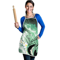 Piko Hawaiian Apron Green Galaxy Spiral Plumeria Tribal Patterns DT05 - Polynesian Pride