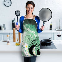 Piko Hawaiian Apron Green Galaxy Spiral Plumeria Tribal Patterns DT05 - Polynesian Pride