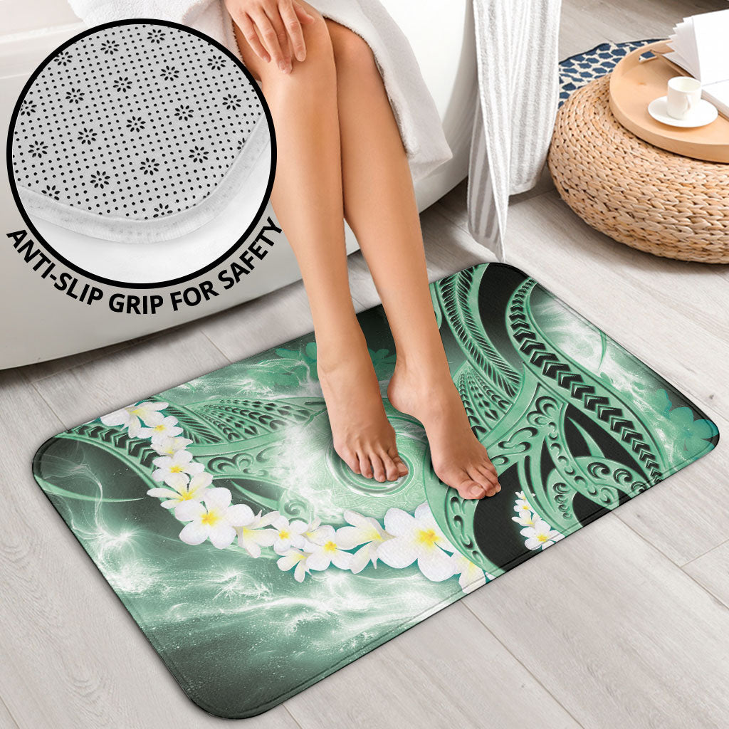 Piko Hawaiian Bathroom Set Green Galaxy Spiral Plumeria Tribal Patterns DT05 - Polynesian Pride