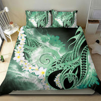 Piko Hawaiian Bedding Set Green Galaxy Spiral Plumeria Tribal Patterns DT05 - Polynesian Pride