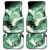 Piko Hawaiian Car Mats Green Galaxy Spiral Plumeria Tribal Patterns DT05 - Polynesian Pride