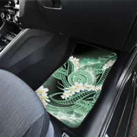 Piko Hawaiian Car Mats Green Galaxy Spiral Plumeria Tribal Patterns DT05 - Polynesian Pride