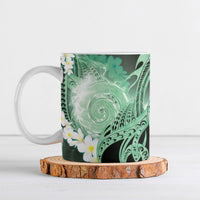 Piko Hawaiian Ceramic Mug Green Galaxy Spiral Plumeria Tribal Patterns DT05 Green - Polynesian Pride