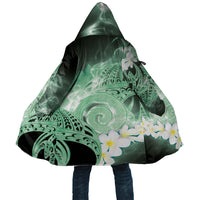 Piko Hawaiian Cloak Green Galaxy Spiral Plumeria Tribal Patterns DT05 Unisex Green - Polynesian Pride