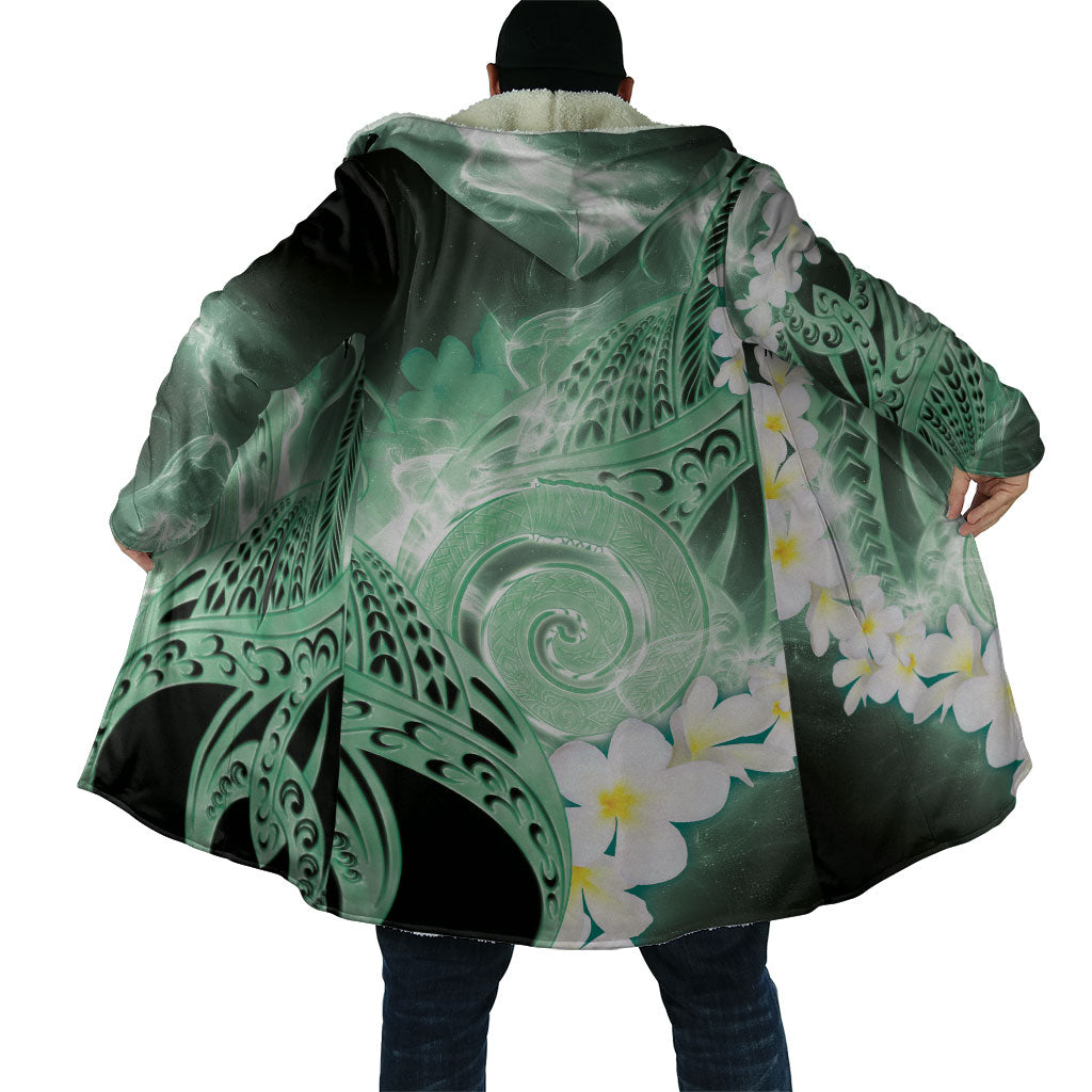 Piko Hawaiian Cloak Green Galaxy Spiral Plumeria Tribal Patterns DT05 - Polynesian Pride