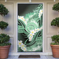 Piko Hawaiian Door Cover Green Galaxy Spiral Plumeria Tribal Patterns DT05 Green - Polynesian Pride