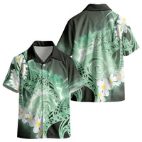Piko Hawaiian Kid Hawaiian Shirt Green Galaxy Spiral Plumeria Tribal Patterns DT05 - Polynesian Pride