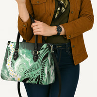 Piko Hawaiian Leather Bag Green Galaxy Spiral Plumeria Tribal Patterns DT05 - Polynesian Pride