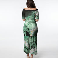 Piko Hawaiian Puletasi Green Galaxy Spiral Plumeria Tribal Patterns DT05 - Polynesian Pride