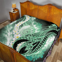 Piko Hawaiian Quilt Green Galaxy Spiral Plumeria Tribal Patterns DT05 - Polynesian Pride