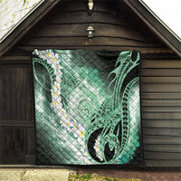 Piko Hawaiian Quilt Green Galaxy Spiral Plumeria Tribal Patterns DT05 - Polynesian Pride