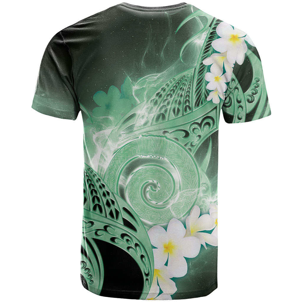 Piko Hawaiian T Shirt Green Galaxy Spiral Plumeria Tribal Patterns DT05 - Polynesian Pride