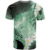 Piko Hawaiian T Shirt Green Galaxy Spiral Plumeria Tribal Patterns DT05 - Polynesian Pride